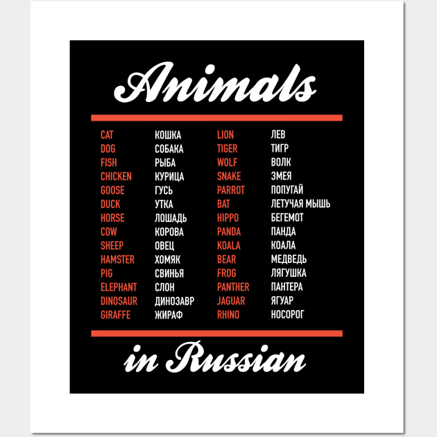 Animals In Russian Wall Art by Hidden Verb